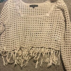 Cream Crochet Sweater